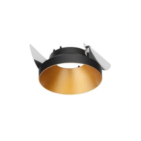 Nova Luce Zelmira - spot encastrable - Ø 82 mm, Ø 75 mm encastrable - noir sable et or