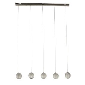 Searchlight Allure - lampe suspendue - 100 x 150 cm - 21W LED dimmable incl - chrome et transparent
