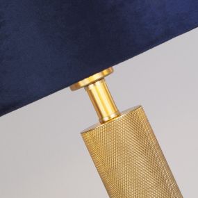 Searchlight London - lampe à poser - Ø 40 x 63 cm - bleu marine et or