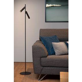 Lucide Philon - Lampe de lecture - Ø 23 x 140 cm - 2 x 4,5W LED dimmable incl - noir