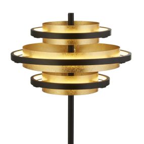 Searchlight Hive - lampe à poser - Ø 32 x 43,5 cm - 14W LED incl - noir et or