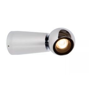 Lucide Ipsos - applique murale extérieure - Ø 6 x 15 cm - 6W LED inclus - IP54 - chrome