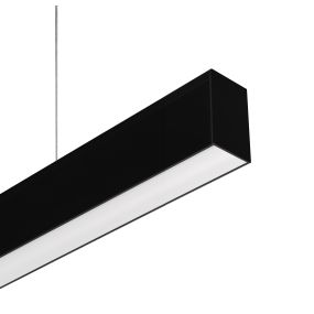 Roi Du Luminaire Slim Line - lampe suspendue - 58 x 5,5 x 3,3 cm - 11W LED incl. - noir - dimmable avec télécommande - couleur de lumière blanche (4000K)