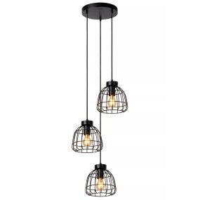 Lucide Filox - lampe suspendue - Ø 44,5 x 198 cm - noir