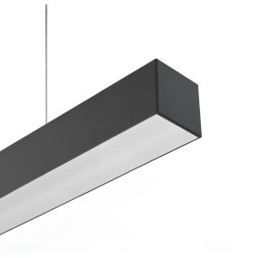 Roi Du Luminaire Line - lampe suspendue - 178 x 5,3 x 5,3 cm - 51W LED incl - noir - dimmable avec télécommande - couleur de lumière blanc chaud (2700K)