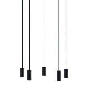 ONE Light E27 Suspension Tubes - lampe suspendue - Ø 4,2 x 209,5 cm - noir