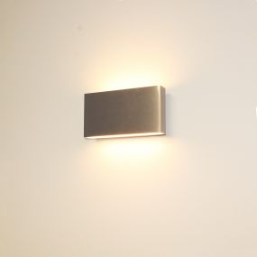 Artdelight Box - applique murale extérieure - 17 x 9 x 4 cm - 2 x 6,5W LED dimmable incl - IP54 - aluminium