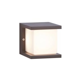 Artdelight Iser - plafonnier/mur extérieur - 10 x 10 x 11 cm - 10W LED dimmable incl - IP54 - anthracite