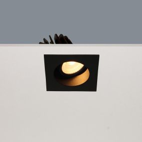 Artdelight Venice 2808 - spot encastré - 80 x 80 mm, Ø 68 mm encastré - 8W LED dimmable incl. - IP44 - noir