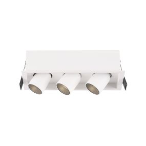 Nova Luce Desert - spot 3L - 15,7 x 6,2 x 6,6 cm - 3 x 3W LED incl - blanc