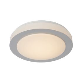 Lucide Dimy - plafonnier - Ø 28 x 8 cm - 3-step-dim 12W LED incl - IP21 - chrome mat