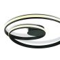 ONE Light Swirl - plafonnier - Ø 58 x 9,5 cm - 30W LED incl. - noir