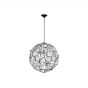 Nova Luce Sedile - lampe suspendue - Ø 60 x 230 cm - argenté