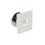 Nova Luce Passaggio - applique à encastrer - 37 x 37 mm, Ø 32 mm encastré - 1W LED incl. - IP54 - blanc