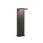 Faro Soleil - poteau de jardin solaire avec détecteur de mouvement - 16,5 x 14 x 51 cm - 2W LED incl. - IP54 - gris foncé