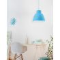 Nova Luce Vince - lampe suspendue - Ø 40 x 130 cm - bleu