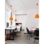 Nova Luce Colori - lampe suspendue - Ø 22 x 120 cm - orange