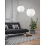 Nova Luce Nevoso - lampe suspendue - Ø 30 x 130 cm - opale