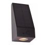 Lucide Irwin - Applique d'extérieur avec capteur solaire jour/nuit - 8,1 x 8 x 18 cm - 2W LED dimmable incl. - IP54 - noir