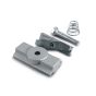 ONE Light Square Track Accessories - adaptateur mécanique pour objets lourds pour rail 40003 / 40003A - système de rail triphasé - gris