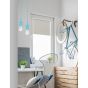 Nova Luce Swing - lampe suspendue - Ø 4,5 x 100 cm - bleu ciel