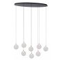 Lucide Gisela - lampe suspendue - 140 x 40 x 150 cm - 8 x 3,9W LED dimmable incl - transparent