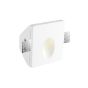 Nova Luce Cirocco - applique encastrée - 10 x 10 cm - 1W LED incl. - crépi blanc