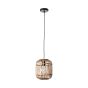 Brilliant Woodrow - lampe suspendue - Ø 21 x 131 cm - brun clair et noir