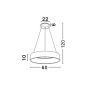 Nova Luce Rando - lampe suspendue - Ø 60 x 120 cm - 42W LED incl. - brun café