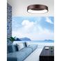 Nova Luce Rando - plafonnier - Ø 60 x 13 cm - 42W LED incl. - brun café