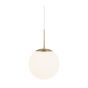 Nordlux Grant - lampe suspendue - Ø 25 x 240 cm - laiton et blanc opale