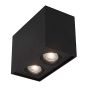 Nova Luce Rende - spot en saillie 2L - 16 x 8 x 9 cm - noir sable