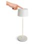 ONE Light Portable Trendy Light - lampe de table d'extérieur - rechargeable via câble USB - Ø 11 x 35 cm - 3,3W dimmable LED incl - IP65 - blanc