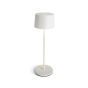 ONE Light Portable Trendy Light - lampe de table d'extérieur - rechargeable via câble USB - Ø 11 x 35 cm - 3,3W dimmable LED incl - IP65 - blanc