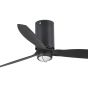 Faro Mini Tube - ventilateur de plafond avec lumière et télécommande - ventilateur intelligent - Ø 128 cm - 17W LED incl. - noir mat