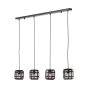 Brilliant Crosstown - lampe suspendue - 110 x 16,5 x 106 cm - brun foncé et noir