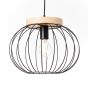 Brilliant Sorana - lampe suspendue - Ø 35,5 x 130 cm - noir et marron clair