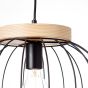 Brilliant Sorana - lampe suspendue - Ø 35,5 x 130 cm - noir et marron clair