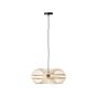 Brilliant Busan - lampe suspendue - Ø 48 x 100 cm - brun clair et noir