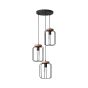 Brilliant Tosh - lampe suspendue - Ø 42 x 165 cm - noir et brun