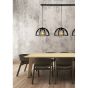 Lucide Dikra - lampe suspendue - 150 x 40 x 150 cm - noir