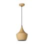 Lucide Woody - lampe suspendue - Ø 24 x 130 cm - bois