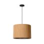 Lucide Magius - lampe suspendue - Ø 42 x 160 cm - brun clair et noir