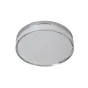 Lucide Plano - plafonnier d'extérieur - Ø 28 x 5,9 cm - 16W LED dimmable incl - IP44 - opale et chrome