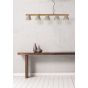 Lucide Possio - lampe suspendue - 110 x 15 x 130 cm - taupe, bois