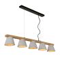 Lucide Possio - lampe suspendue - 110 x 15 x 130 cm - taupe, bois