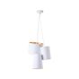 Brilliant Gisella - lampe suspendue - Ø 44 x 105 cm - blanc et or