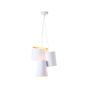 Brilliant Gisella - lampe suspendue - Ø 44 x 105 cm - blanc et or