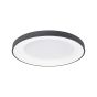 Nova Luce Rando Thin - plafonnier - Ø 60 x 9 cm - 50W LED dimmable incl - noir sable - lumière blanche