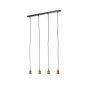 Brilliant Ugolin - lampe suspendue - 75,2 x 6 x 110,5 cm - noir et laiton antique